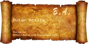 Butár Attila névjegykártya